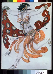 Kostymedesign for balletten Kleopatra av A. Arensky