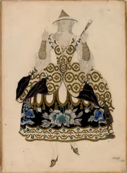Kostymedesign for balletten Tornerose av P. Tsjaikovskij