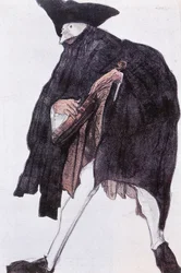 Kostymeskisse for en musiker fra balletten quot;Donne di buonumorequot;, musikk av Scarlatti; utført …