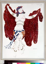 ""Dancer"" kostyme designet av Leon Bakst (1866-1924) for balletten ""Cleopatre"" av Ballets Russes