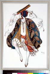 ""Jewish Dancer"" Kostyme designet av Leon Bakst (1866-1924) for balletten ""Cleopatre"" av Ballets Russes