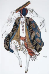 Jødisk dans. Kostymedesign for balletten Cléopatre, 1910