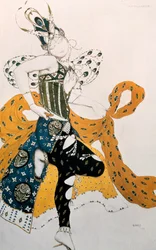 Peri Natasha Trouhanova, kostymedesign for La Peri-musikk av Paul Dukas, 1911