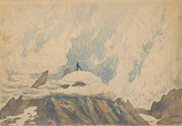 Scenografi til balletten «La damnation de Faust» av Hector Berlioz, tidlig i 1920-årene.