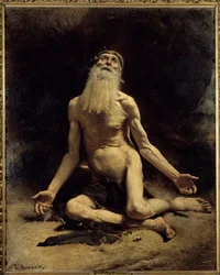 Job, maleri av Léon Bonnat (1833-1922), 1880. Mål: 1,61 x 1,29 m. Bayonne, Bonnat-museet