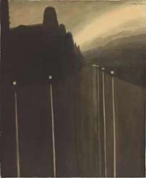 Dyke om natten, 1908.