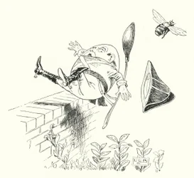 Humpty Dumpty sate på en vegg (gravering)