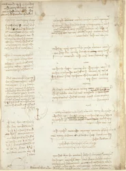 Arundel 263, f.151v, Notater og grove diagrammer fra 