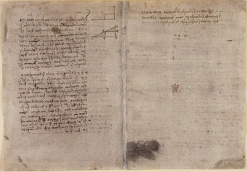 Arundel 263, f.245v, f.246r, Notater om geometri (ca. 1518) fra 