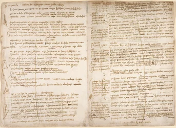 Arundel 263, f.267v, f.266, Notater og diagrammer om den matematiske definisjonen av punkt, linje og område, for 