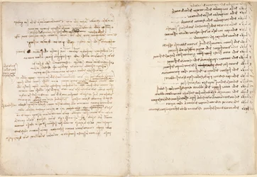 Arundel 263, f.58v, f.45, Notes on water, fra 