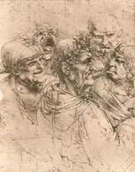 Tegning av karikaturer, ca. 1472-ca. 1519, 1883