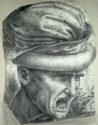 Head of a Warrior, kopi av en detalj fra 