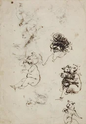 Leonardo da Vinci, objekt 1857,0110.1 - verso (British Museum)