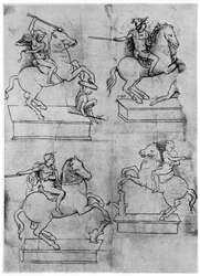 Studier for Sforza-monumentet, c1488-1493 1954.