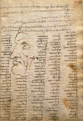 Ordliste og mannsprofil, fra Codex Trivulzianus