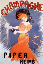 Reklameplakat for Piper Champagne, 20. århundre