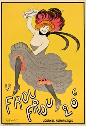 Plakat som reklamerer for det franske tidsskriftet "Le Frou Frou", 1899