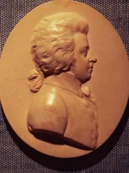 Portrettmedaljong av Wolfgang Amadeus Mozart (1756-91)
