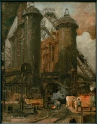 L. Sandrock, jobber med masovnen