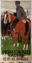 Reklameplakat for hestemarkedet i Varese, Italia