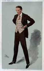 "Gerald", en "spion" tegneserie av Gerald du Maurier (1873-1934) fra Vanity Fair, 25. desember 1907 (lito i farger)