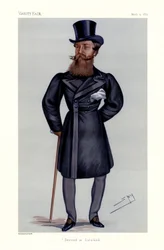 Generalmajor Henry Hope Crealock - portrett stående med stokk og topphatt