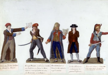 Pappkarakterer fra den franske revolusjonen