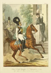 Stab og senioroffiserer i Life-Guards Cuirassier Regiment, ca. 1830