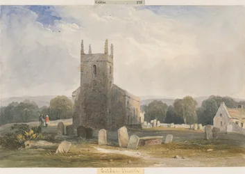 Chaldon Church: akvarellmaling, og [c 1830-1840]