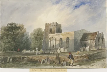 Kirken i Draycott in the Moors, udatert [?19. århundre]