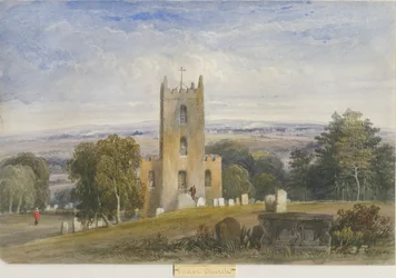 Endon Church: akvarellmaleri, og [c 1830-1840] (maleri)