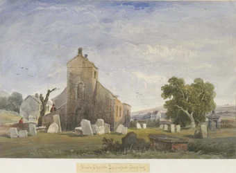 Flash Chapel: akvarellmaleri, og [c 1830-1840]