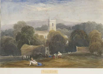 Sheen Church: akvarellmaling, og [c 1830-1840]