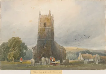 Warslow Church: akvarellmaling, og [c 1830-1840]