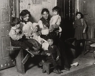 Et italiensk hjem nær Hull House, Chicago, 1910