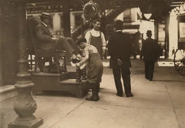 Bootblack på 3rd Avenue og 9th Street, New York City