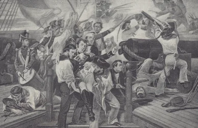 James Lawrences død (litho)