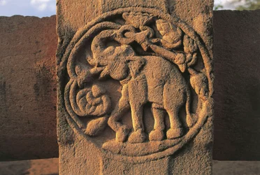 Elefant, relieff på Stupa nr. 2, Sanchi (UNESCOs verdensarvliste
