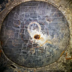 Fresco i kirken i Episkopi, Kreta, Hellas (bilde)