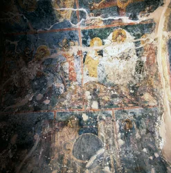 Fresker på taket av klosteret Agios Georgios, Diavaide, Kreta, Hellas (bilde)