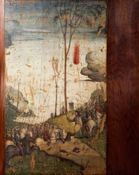 Italia, Milano, Maria den nådige kirken, Gamle sakristi, Krysser Rødehavet, malt bord
