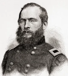 James Abram Garfield, fra The Century Magazine, publiserte 1887 (gravering)