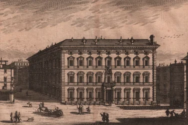 Palazzo Madama, Roma, Lazio, Italia, kobberstikk, ca 165x135 cm