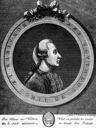 Portrett av Gustav III (1746-1792), konge av Sverige fra 1771, gravering