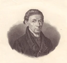 Portrett av den italienske matematikeren og astronomen Barnaba Oriani (1752-1832), kobberstikk fra tegning av Demarchi
