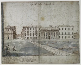Atten utsikt over Roma: The Collegio di Propaganda Fide (recto)