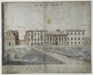Atten utsikt over Roma: Collegio di Propaganda Fide recto, 1665.