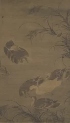 Svømmende gjess, Ming-dynastiet, 1400-tallet.