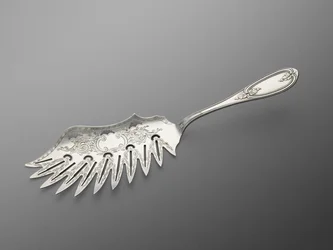 Makaronikniv, ca. 1857–1865 (sølv)